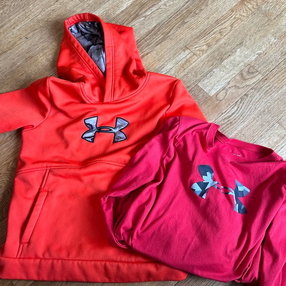 Under Armour - Youth Large:  bundle - hoodie and long sleeved shirt